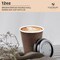 Disposable Coffee Cups, Insulated Ripple Double-Walled Paper Cups with Lids, Brown Geometric, Leak-Proof Drinking Cups for Tea Hot Chocolate Drinks To go coffee cups